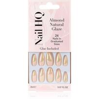 Nail HQ Almond Priklijuojami nagai Natural Glaze 24 vnt.