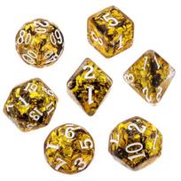 Stalo žaidimų kauliukų rinkinys Gold Rebel RPG