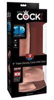 King Cock King Cock Plus 9" Intimate Device with Flexible Core, Suction Base, TPE