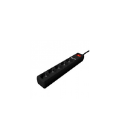 EnerGenie | Extension Cord with USB Charger, 5 outlets, 1.5 m, Black | SPG5-U2-5-02