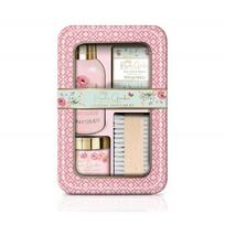 Royale Garden Rose, Poppy & Vanilla Luxury Pamper Keepsake Tin Gift Set Nagų priežiūros priemonių rinkinys