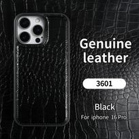 Aukščiausios kokybės krokodilo rašto natūralios odos dėklas iPhone 16 Pro Max 15 14 13 12 11 XR, karvės odos galinis dangtelis, apsauginis dėklas Genuine Leather