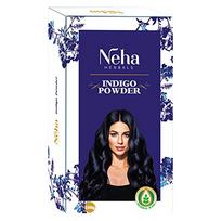 Neha Herbals Indigo milteliai natūraliems plaukų dažams 100 g pakuotė Plaukų dažai Kondicionuojantis Blizgesys Rudos iki juodos spalvos Atspalvis Augalinis Be cheminių medžiagų