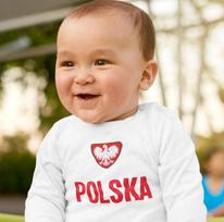 BABY POLSKA ilgomis rankovėmis marškinėliai 2024 Futbolas Lenkija Lenkijos Pasaulio taurė 2XL