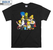 Simpsonų šeimos personažų marškinėliai Dovanų gobtuvėliai Marškinėliai Vyrams Moterims Unisex 6508 2XL