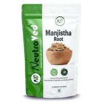 NeutraVed Manjistha šaknis - 100g, Ekologiška Indijos raudonoji galinė, maistui taip pat veidui, odai - Ajurvedinės žolelės vyrams ir moterims - 100g