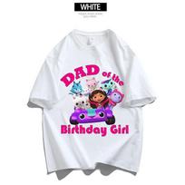 Gabby lėlių namelių T-shirt tėčiui mamai suaugusiems vyrams moterims vasariniai tėvų ir vaikų drabužiai marškinėliai šeimos drabužiai animacinis anime gimtadienio dovana 110