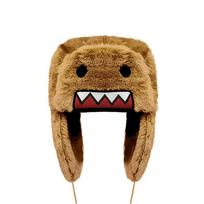 Domo Kun Sprint Rudos spalvos kepurė-ušanka Miela žieminė kepurė berniukams, mergaitėms, vaikams, animacinė anime kepurė, kepurės One Size beige