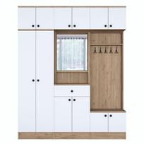 Prieškambario spinta Asir EA108 2428, balta/ruda