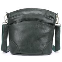 Design Luxury Ladies Bucket Messenger Bag Leather Single Shoulder Bag Large Capacity Female Solid Color Handbag KTY žalia