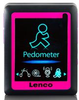 MP3/4 player with pedometer EN 4GB Lenco, pink