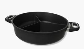 3-Divided Pan Ø 32 cm, 8 cm high, 3 segments AMT Gastroguss