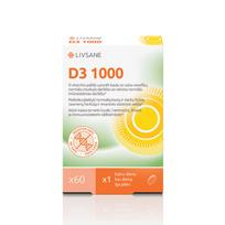 LIVSANE vitaminas D3 1000TV, 60 kapsulių