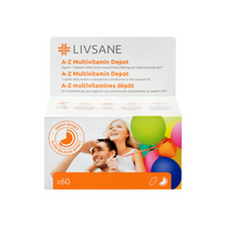 LIVSANE A-Z multivitaminų tabletės, 60 lėto tirpumo tablečių