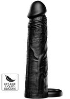 Hidden Desire Inferno Penis Sleeve Liquid Silicone Ring 20cm Black