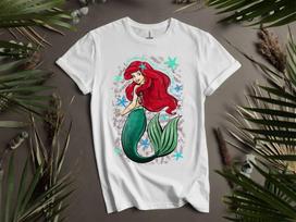 Mažosios undinėlės Arielės daina T-shirt T marškinėliai Vyrams Moterims Unisex T marškinėliai K790 2XL