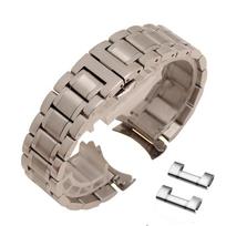 Nerūdijančio plieno laikrodžio apyrankė, lenktas galas, metalinė apyrankė laikrodžiui, 14mm 15mm 16mm 17mm 18mm 19mm 20mm 21mm 22mm 23mm 24mm laikrodžio dirželis 14mm sidabras