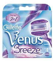Gillette Venus Breeze Keičiami peiliukai 4ml skutimosi gelis Moterims