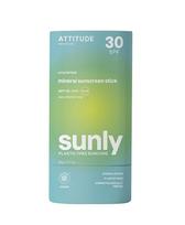 Attitude Mineral protection stick for the body without perfume SPF 30 Sunly (Mineral Sunscreen Stick) 60 g 60.0ml apsauginė priemonė nuo saulės Unisex