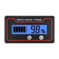 Automobilio akumuliatoriaus įkrovos lygio indikatorius 12V 24V 36V 48V 60V 72V Ličio akumuliatoriaus talpos matuoklis Testeris Ekranas LED Testeris Voltmeteris mėlyna