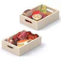 VIGA Medinis maisto produktų rinkinys dėžutėje Pusryčiai Žuvis Mėsa Pieno produktai