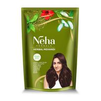 Neha Herbals Natūralūs Henna Mehandi Milteliai Plaukų Spalvai, Blizgesiui, Maitinimui | 6 vnt. X 55g Pakuotė Žolelių Mehendi Minkštiems, Sveikiems, Gražiems Plaukams