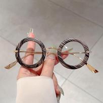 Nauji Retro Gradientiniai Apvalūs Plono Rėmelio Moteriški Saulės Akiniai Prekės Ženklo Medžio Rašto Rėmelio Dizainas Steampunk Vyriški Madingi Akiniai UV400