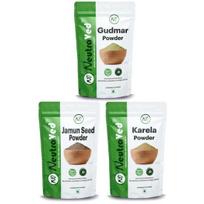 NeutraVed Kombinuotas Gurmar Milteliai, Kartusis Moliūgas ir Džamuno Sėklos Cukraus Kiekio Kraujyje Valdymui (3 x 100g = Iš viso 300g)