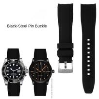 Lenktas galas Guminė apyrankė Rolex Water Ghost Seiko Mido helmsman Casio swordfish lankas atspari vandeniui nardymo silikoninė laikrodžio apyrankė 22mm 19mm