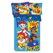 Mėlynos spalvos iš medvilnės vaikiška patalynė vaikiškai lovai 100x135 cm Paw Patrol "Pawsome days ahead" – Jerry Fabrics