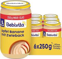 "Bebivita" vaisių ir grūdų sausainiai su obuoliais ir bananais, 250 g, 6 vnt. (6 x 250 g)