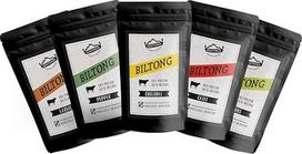 "Craftsman Biltong" džiovintos mėsos degustacinė pakuotė | Jautienos džiūvėsių mišinio rinkinys iš Vokietijos - Bavarijos | Be cukraus | 100% jautiena | Receptas iš Namibijos, Afrikos Respublika (5 x 50 g (250 g))
