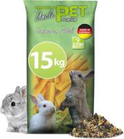 "Eggersmann Uncle Pet" 15 kg triušių ėdalas - aukščiausios kokybės triušių grūdai - natūralus žolelių ir morkų maistas triušiams - triušių priedai (15 kg maišas)