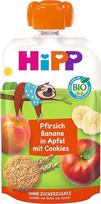 "HiPP Organic" vaikams "HiPPiS" su pilno grūdo persikais, bananais ir obuoliais su sausainiais - "Felix Sloth", 100 g, 8 vnt. (8 x 100 g)