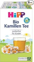 "Hipp" ekologiškos arbatos gėrimai, ekologiška ramunėlių arbata, 6 vnt. (6 x 30 g)