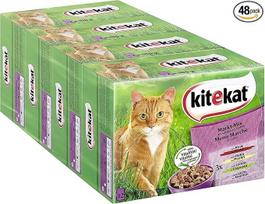 "Kitekat" kačių maistas - drėgnas maistas praktiškame 100 g maišelyje - įvairių rūšių
