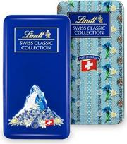 "Lindt" šokolado "Swiss Classic" kolekcijos dėžutė | Pieno šokolado plytelės | Mini šokolado plytelės | 185g | Šokoladinė dovana