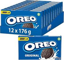 "OREO Original" - traškūs kakavos sausainiai su gardžiu vanilės skonio grietinėlės įdaru - 12 x 176g