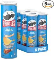 "Pringles" druskos ir acto traškučiai 185 g [pakuotė 6]