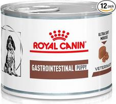 "Royal Canin Veterinary Gastrointestinal Puppy Ultra Soft Mousse" | 12 x 195 g | Visavertis maistas šuniukams | ūminiams žarnyno sutrikimams palaikyti