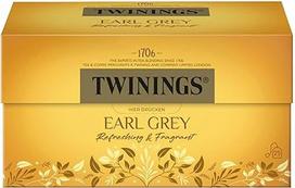 "Twinings EARL GREY" juodoji arbata maišeliuose su bergamotės aromatu - visame pasaulyje žinoma ir itin gaivi juodoji arbata iš Kinijos, pakuotė po 1 (25 arbatos maišeliai)