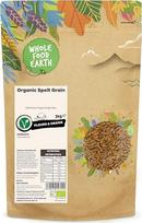 "Wholefood Earth" ekologiški speltų grūdai - 3 kg | Be GMO | Vegan | Daug skaidulų | Sertifikuoti ekologiški grūdai