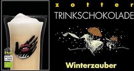 "Zotter" geriamasis šokoladas "Žiemos magija" (ekologiškas) - migdolų ir kokosų šokolado mišinys su apelsinų ir cinamono skoniu karštam šokoladui ruošti, puikiai tinka dovanoti suaugusiesiems ir vaikams