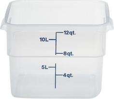 Cambro "CamSquare" 11,4 l maisto indas 256x310x210 mm - skaidrus