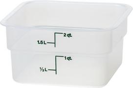 Cambro "CamSquare" maisto indelis 1,9 l 185x185x100 mm - skaidrus