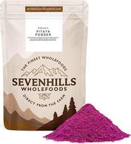 Ekologiški Pitaya milteliai 100 g | Raudonieji drakono vaisiai | Džiovinti šaltyje | Labai koncentruoti | Sevenhills Wholefoods | Skirti kokteiliams, sultims ir natūraliai rausvai spalvai