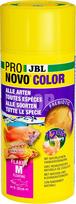 JBL PRONOVO COLOR FLAKES dažų dribsniai visoms 8-20 cm akvariumo žuvims, žuvų maistas dribsniai, M dydis, 250 ml