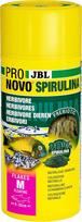 JBL Pronovo Spirulina dribsniai, žalias maistas visoms 8-20 cm akvariumo žuvims, žuvų maistas dribsniai, M dydis, 250 ml