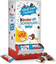 kinder Schokolade Mini - 150 atskirai supakuotų mini batonėlių, tinkančių dovanų dėžutei gimtadienio, vestuvių, biuro ar namų proga - 900 g