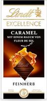 Lindt EXCELLENCE Caramel & Sea Salt - Šokoladas su karamele ir jūros druska | 100 g batonėlis | Su karamele ir jūros druska (Fleur de Sel) | Intensyvaus kakavos skonio | Juodasis šokoladas